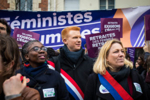 Des personnalités sont présentes à la marche, comme Adrien Quatennens, coordinateur de la France Insoumise. ©Marthe Dolphin