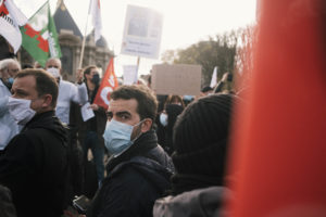 Jérémy Paoloni, rassemblement contre la loi "Sécurité Globale" à Lille